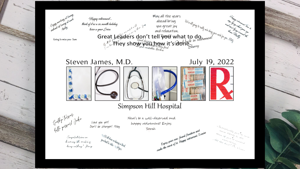 Medical Leader Personalized Guest Book Alternative