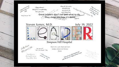 Medical Leader Personalized Guest Book Alternative