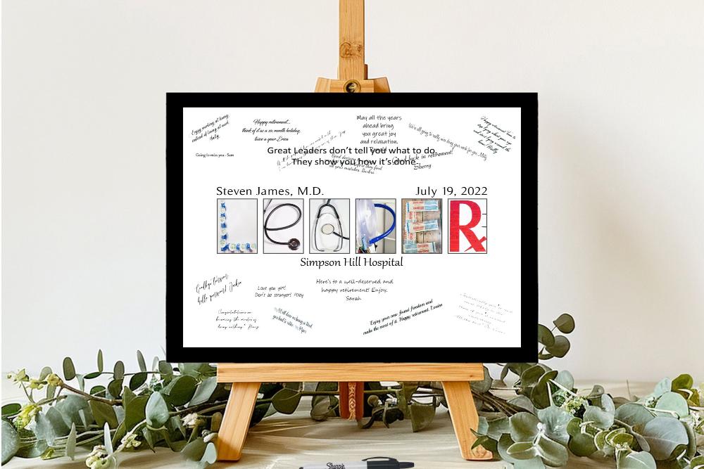 Medical Leader Personalized Guest Book Alternative