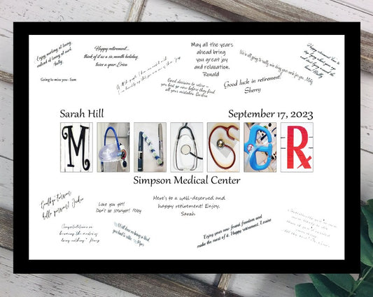 Medical Manager Personalized Guest Book Alternative, Gift For Nurse or Doctor