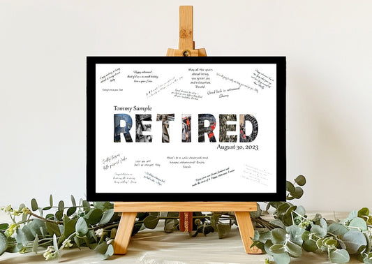 Electrician Retirement Party Personalized Guest Book Alternative, Retired Card