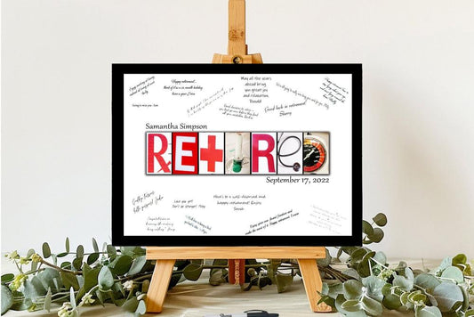 Retired Medical Personalized Guest Book Alternative