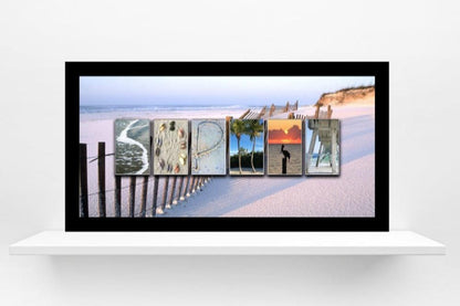 Beach Lovers Personalized Gift, Name Letter Art Photography Sign