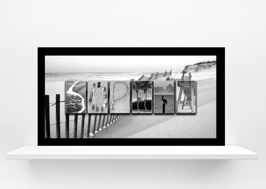 Beach Lovers Personalized Gift, Name Letter Art Photography Sign