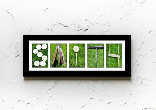 Customized Golfing Name Art Sign, Personalized Unique Golf Gifts For Men