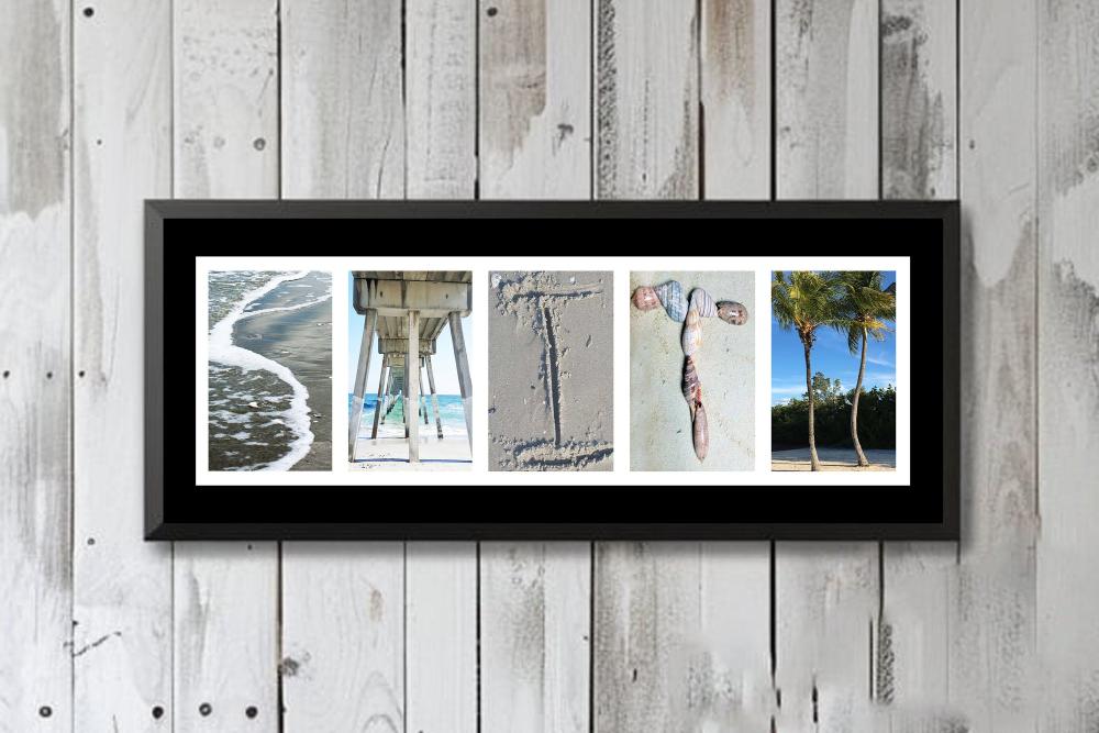 Beach Lovers Alphabet Photography Personalized Last Name Sign