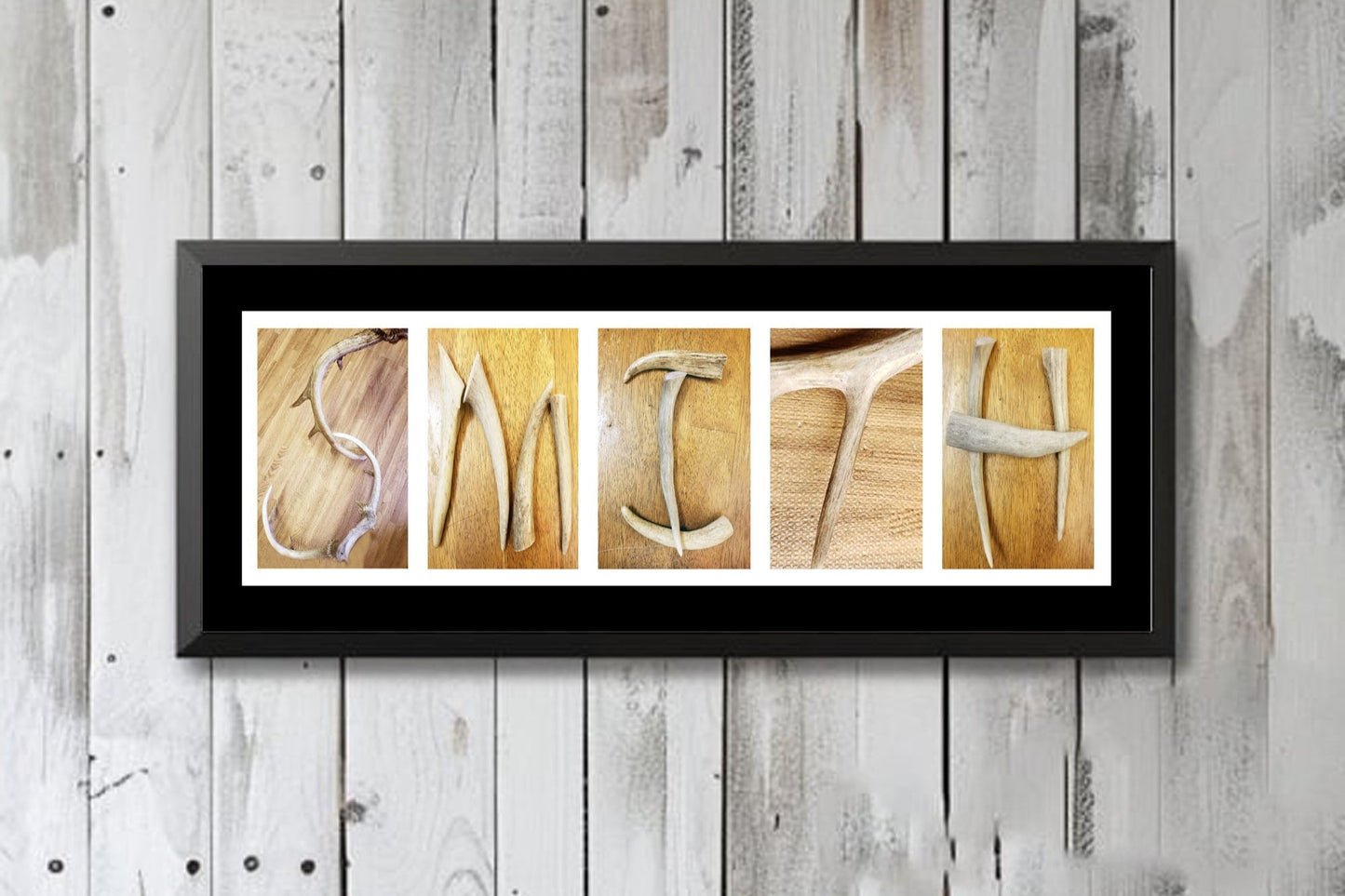 Deer Antler Personalized Name Letter Photography Sign, Gift For Hunter