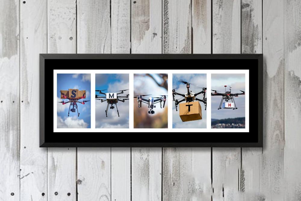 Drone Pilot Personalized Name Art Sign, Drone Enthusiast