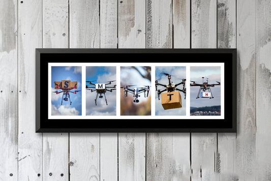 Drone Pilot Personalized Name Art Sign, Drone Enthusiast