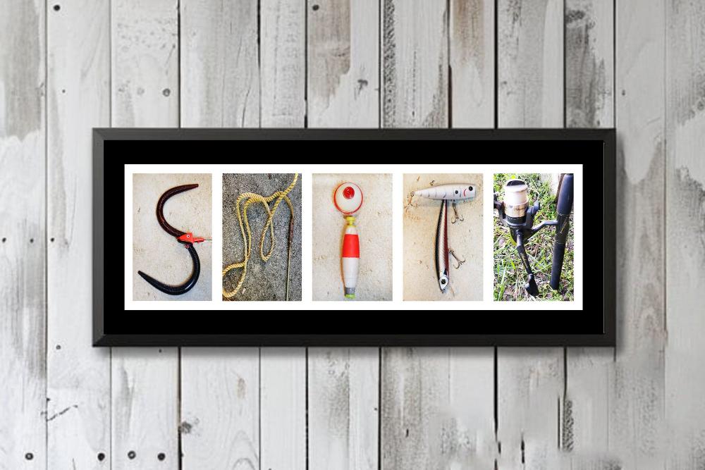 Fishing Personalized Name Alphabet Photography Sign