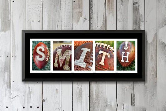 Football Fan Personalized Name Sign, Gift For Men