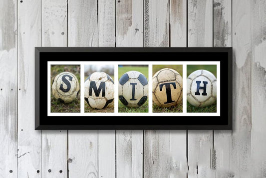 Soccer Player Personalized Name Sign, Gift Soccer Player, Sports Fan Name Art