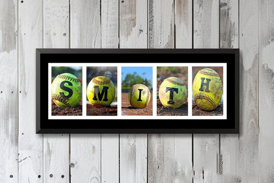 Softball Player Personalized Name Sign, Gift For Women