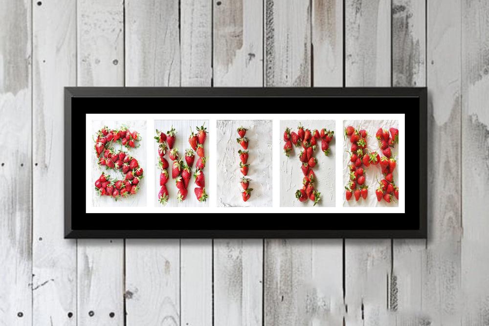 Strawberry Personalized Name Art Sign