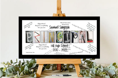 Principal Custom Alphabet Photography Sign or Signature Board