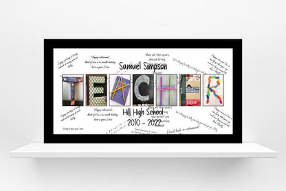 Personalized Teacher 10x20 Framed Print, Best Teacher Gift, Teacher Appreciation