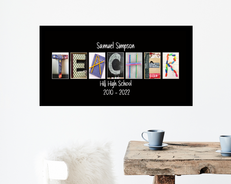 Personalized Teacher 10x20 Framed Print, Best Teacher Gift, Teacher Appreciation