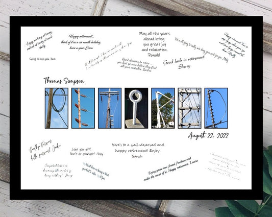 Lineman Retirement Party Personalized Guest Book Alternative