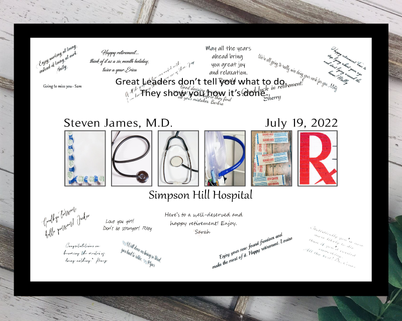 Medical Leader Personalized Guest Book Alternative