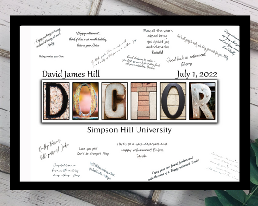Doctor Alphabet Photography personalized Guest Book Alternative