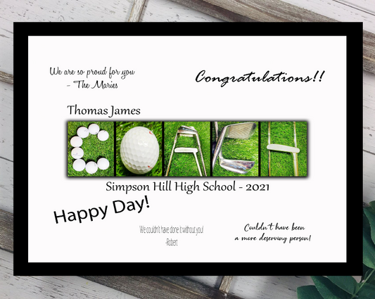 Golf Coach End Of Season Custom Gift, Assistant Coach Personalized Gift
