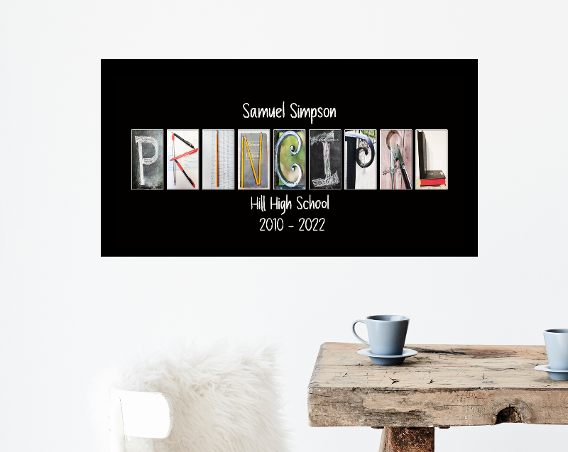 Principal Custom Alphabet Photography Sign or Signature Board