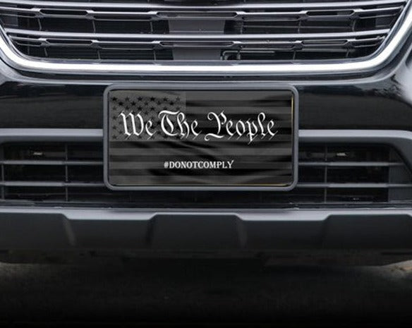 Maga Black Flag We The People #DONOTCOMPLY Novelty License Plate